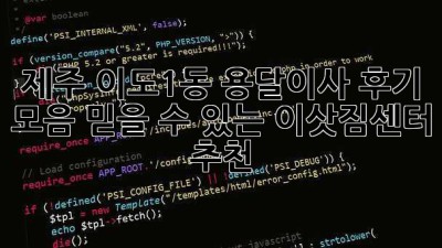 제주 이도1동 용달이사 후기 모음: 믿을 수 있는 이삿짐센터 추천