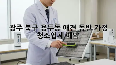 광주 북구 용두동 애견 동반 가정 청소업체 예약